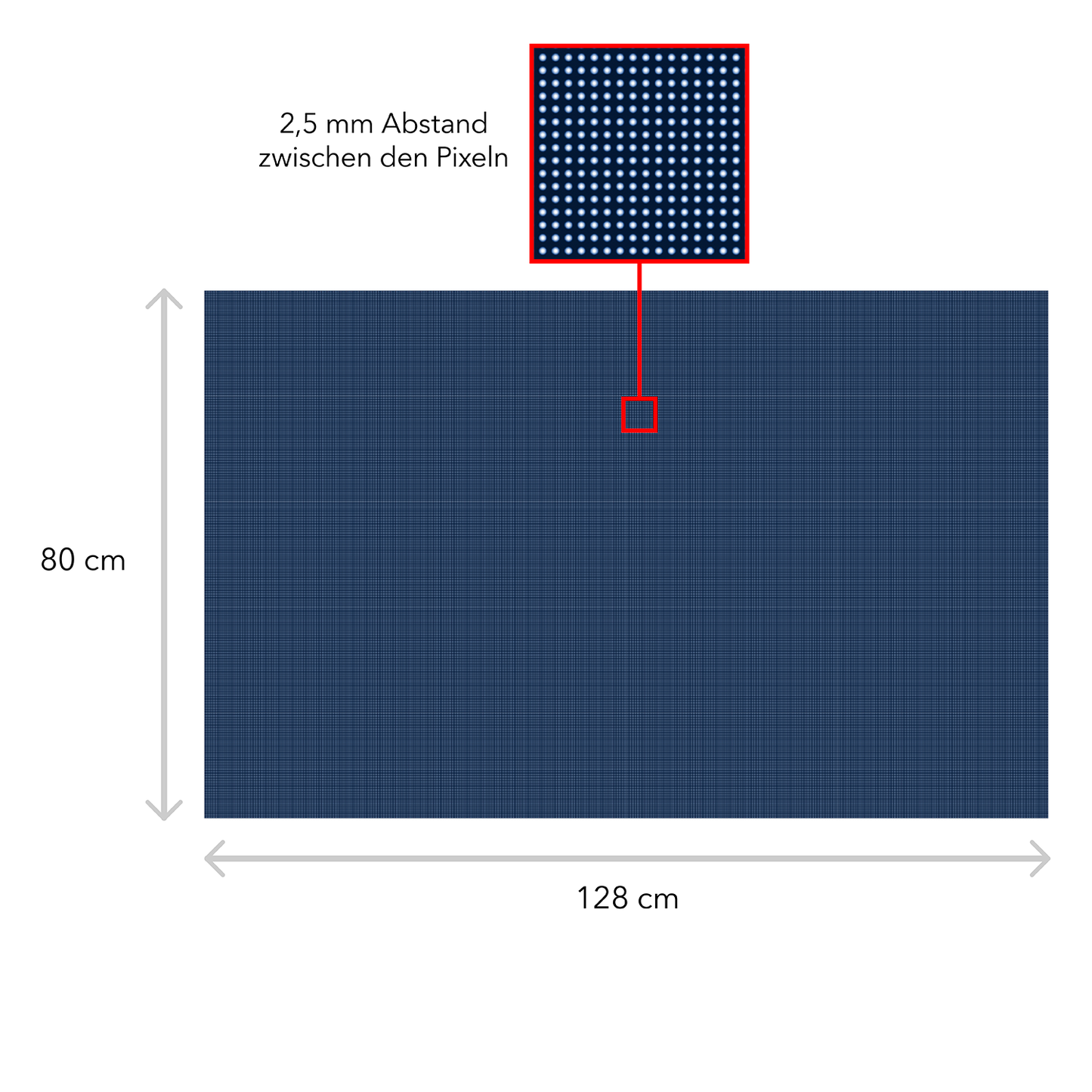 LED Display Laufschrift 128 x 80 cm Leuchtwerbung WiFi Außenbereich Programmierbar
