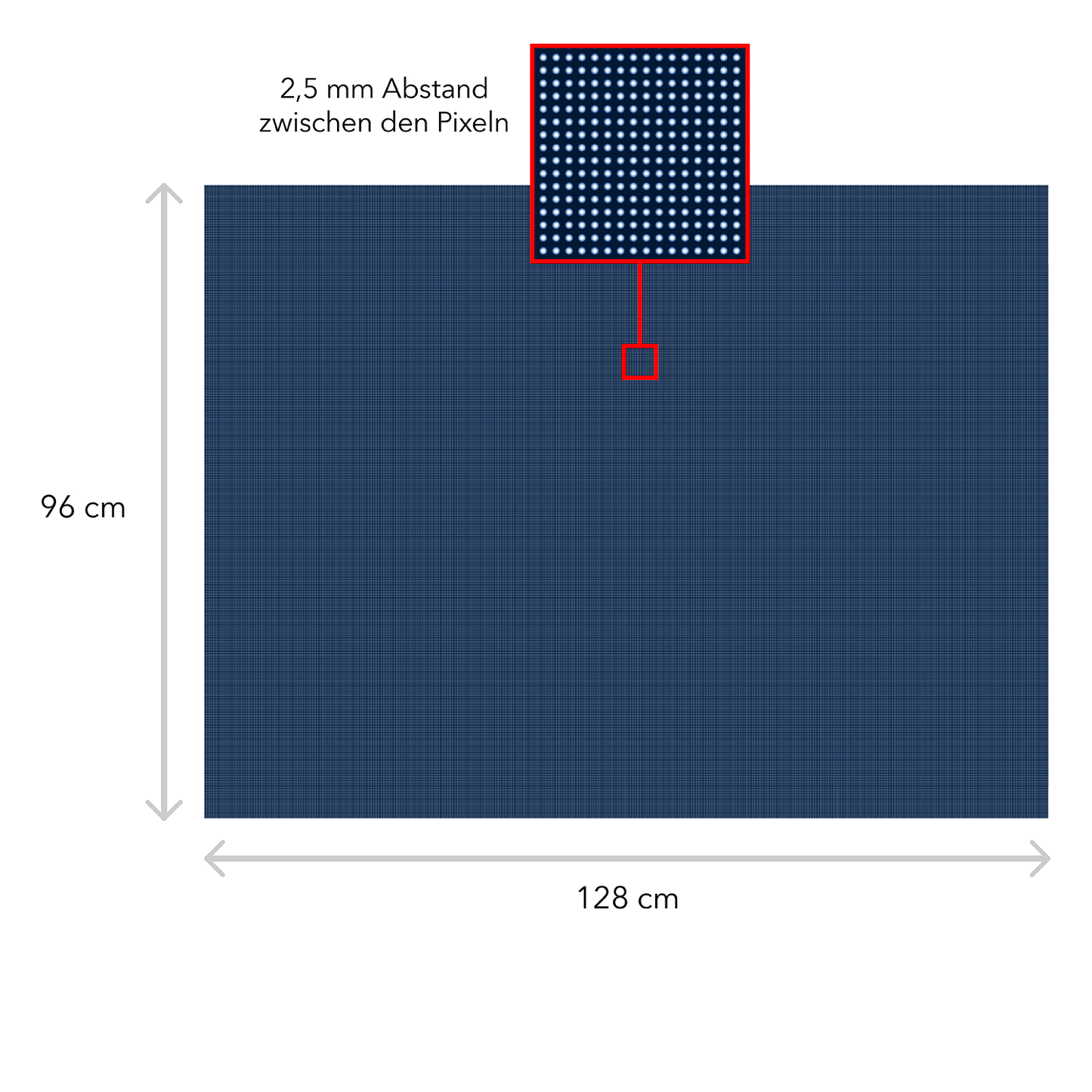 LED Display Laufschrift 128 x 96 cm Leuchtwerbung WiFi Außenbereich Programmierbar