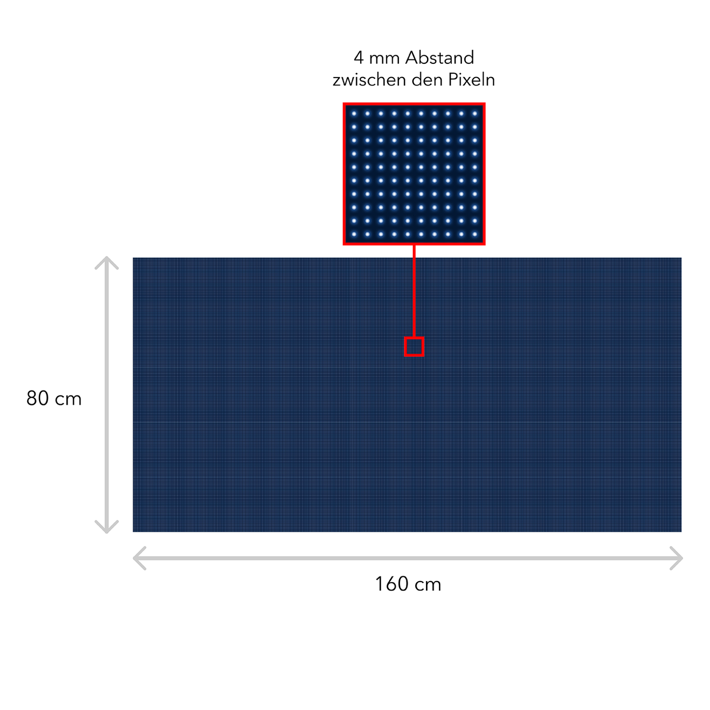 LED Display Scrolling Text 160 x 80 cm Illuminated Advertising WiFi Outdoor