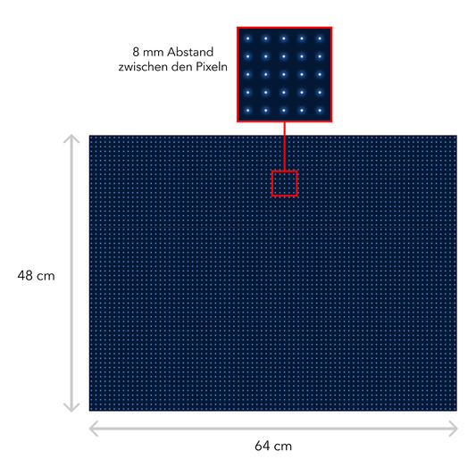 LED Display Laufschrift 64 x 48 cm Leuchtwerbung WiFi Außenbereich Programmierbar