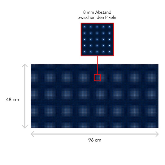 LED Display Laufschrift 96 x 48 cm Leuchtwerbung WiFi Außenbereich Programmierbar