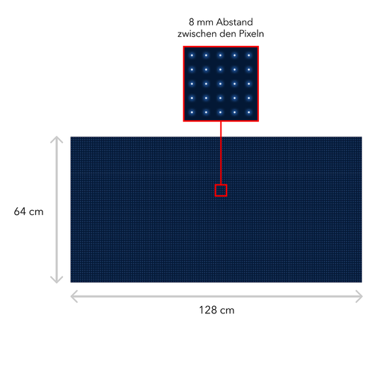 LED Display Laufschrift 128 x 64 cm Leuchtwerbung WiFi Außenbereich Programmierbar