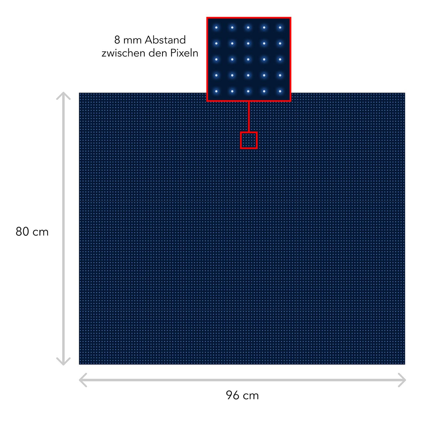 LED Display Laufschrift 96 x 80 cm Leuchtwerbung WiFi Außenbereich Programmierbar