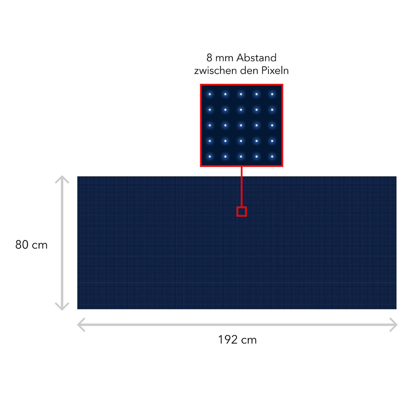 LED Display Laufschrift 192 x 80 cm Leuchtwerbung WiFi Außenbereich Programmierbar