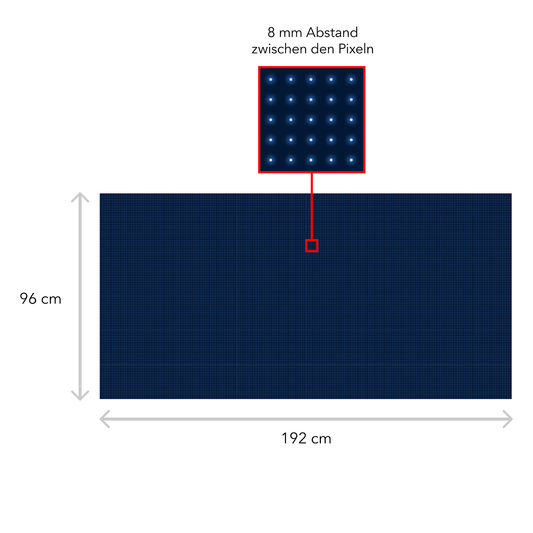 LED Display Laufschrift 192×96 cm – doppelseitig, WiFi, IP65, programmierbar