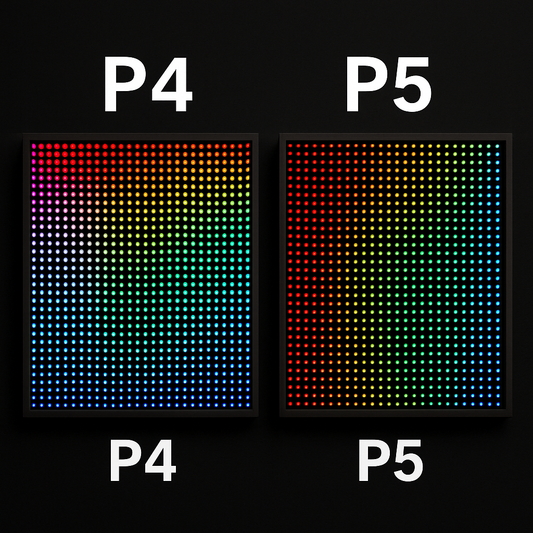 LED Display Pixelabstand erklärt: P2,5, P4 oder P5?