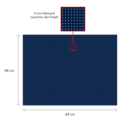 LED Display Laufschrift 160 x 80 cm Leuchtwerbung WiFi Außenbereich