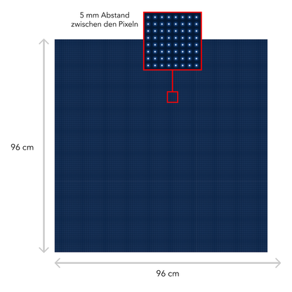 LED Display Laufschrift 96 x 96 cm Leuchtwerbung WiFi Außenbereich