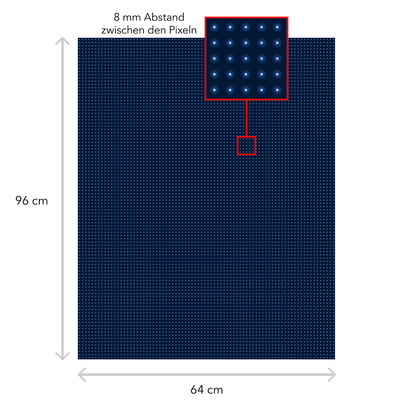 LED Display Laufschrift 64 x 96 cm Leuchtwerbung WiFi Außenbereich